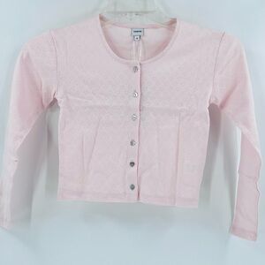 Theme Marni Heart Pointelle Cardigan in light pink new small
